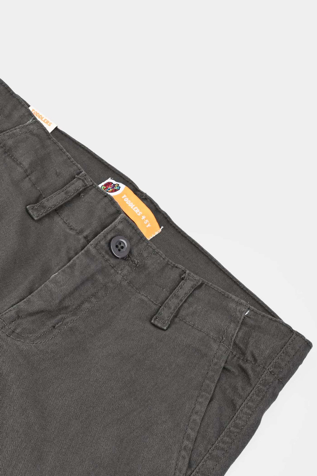 Boys Cotton Twill Pant Stitch On Loops-Lava Smoke