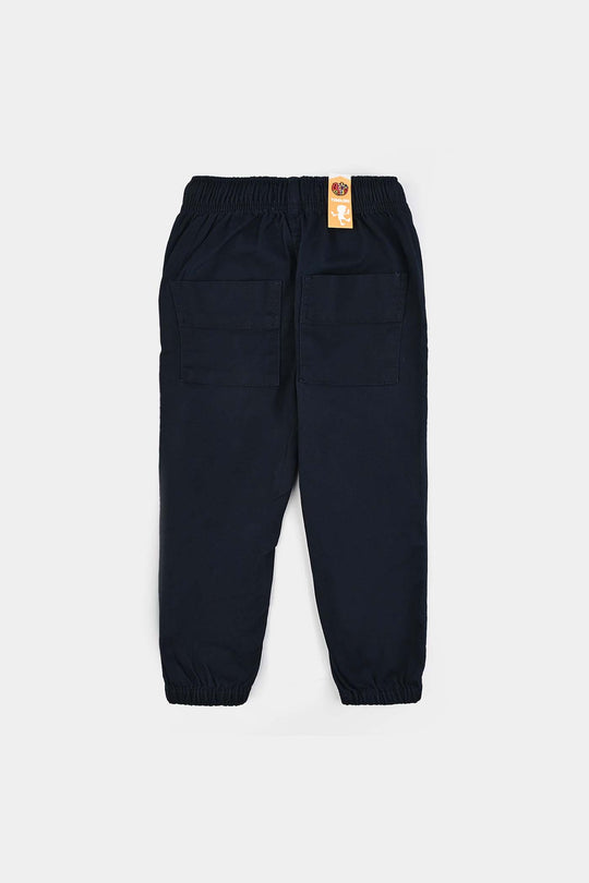 Boys Cotton Twill Pant-NAVY