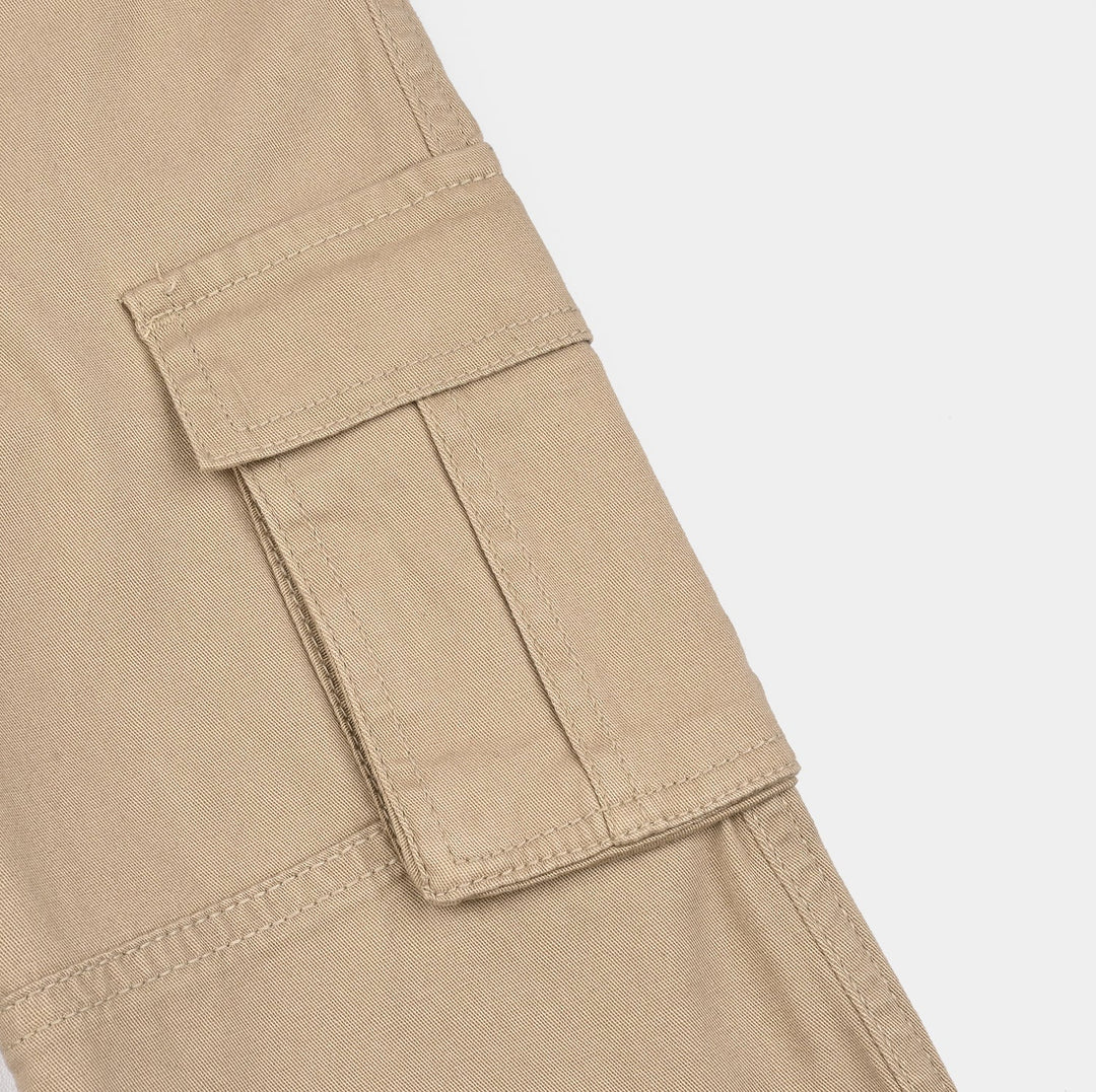 Girls Cotton Twill Pant Box-Wood.Ash