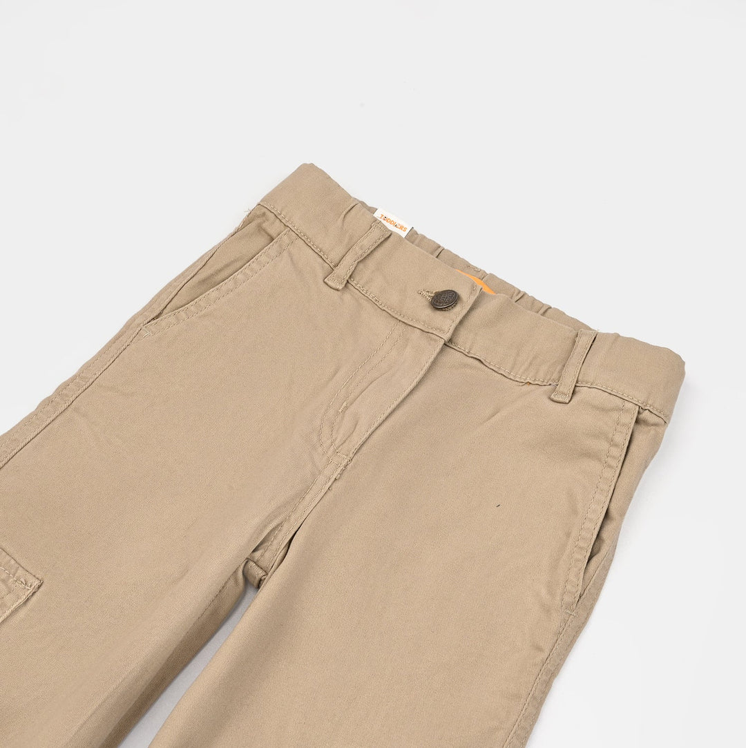 Girls Cotton Twill Pant Box-Wood.Ash