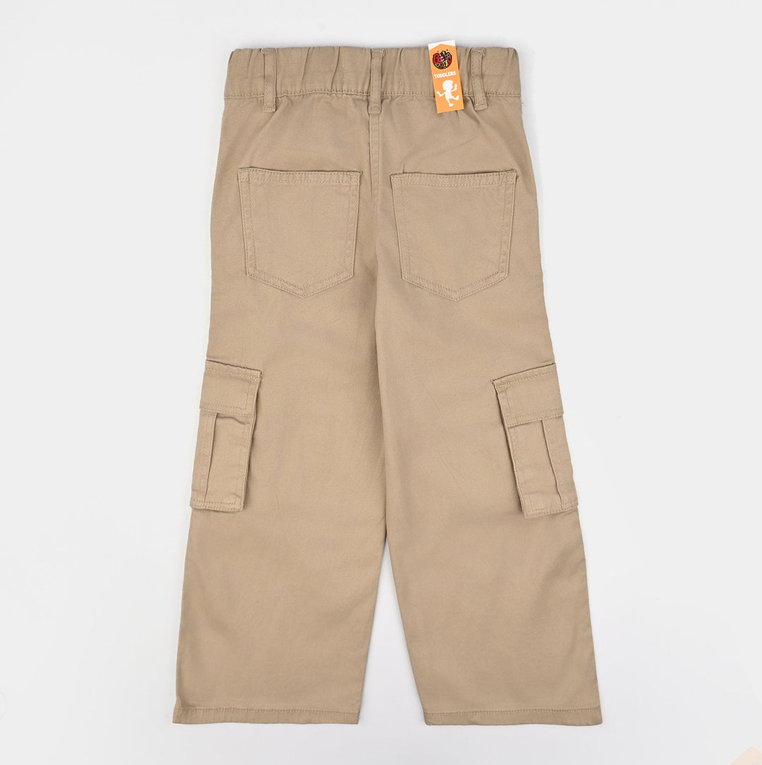 Girls Cotton Twill Pant Box-Wood.Ash