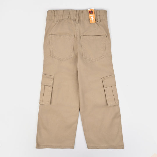 Girls Cotton Twill Pant Box-Wood.Ash