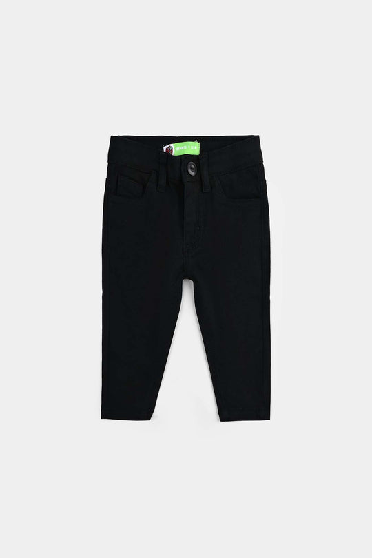 Infant Boys Cotton Twill Pant Basic-BLACK