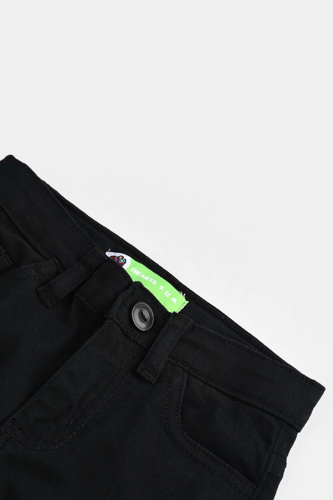 Infant Boys Cotton Twill Pant Basic-BLACK