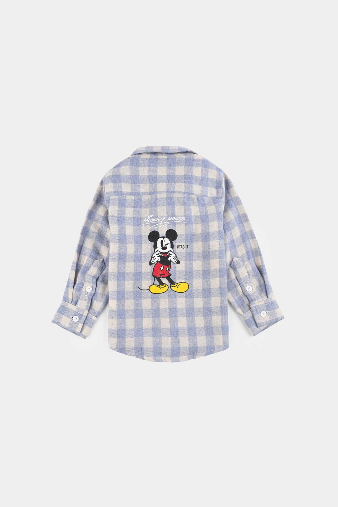 Infant Boys Flannel Shirt-Light Blue