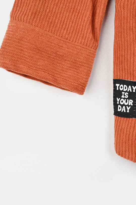 Boys Corduroy Shirt (Ever cord)-Rust