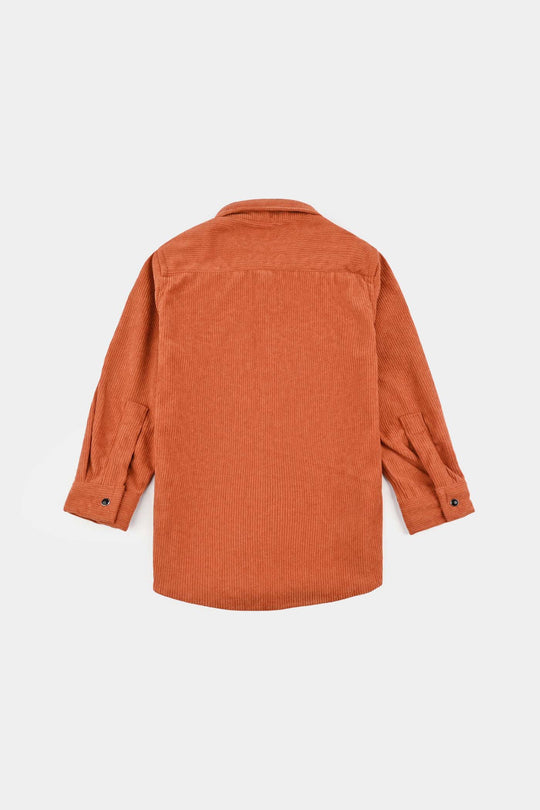 Boys Corduroy Shirt (Ever cord)-Rust