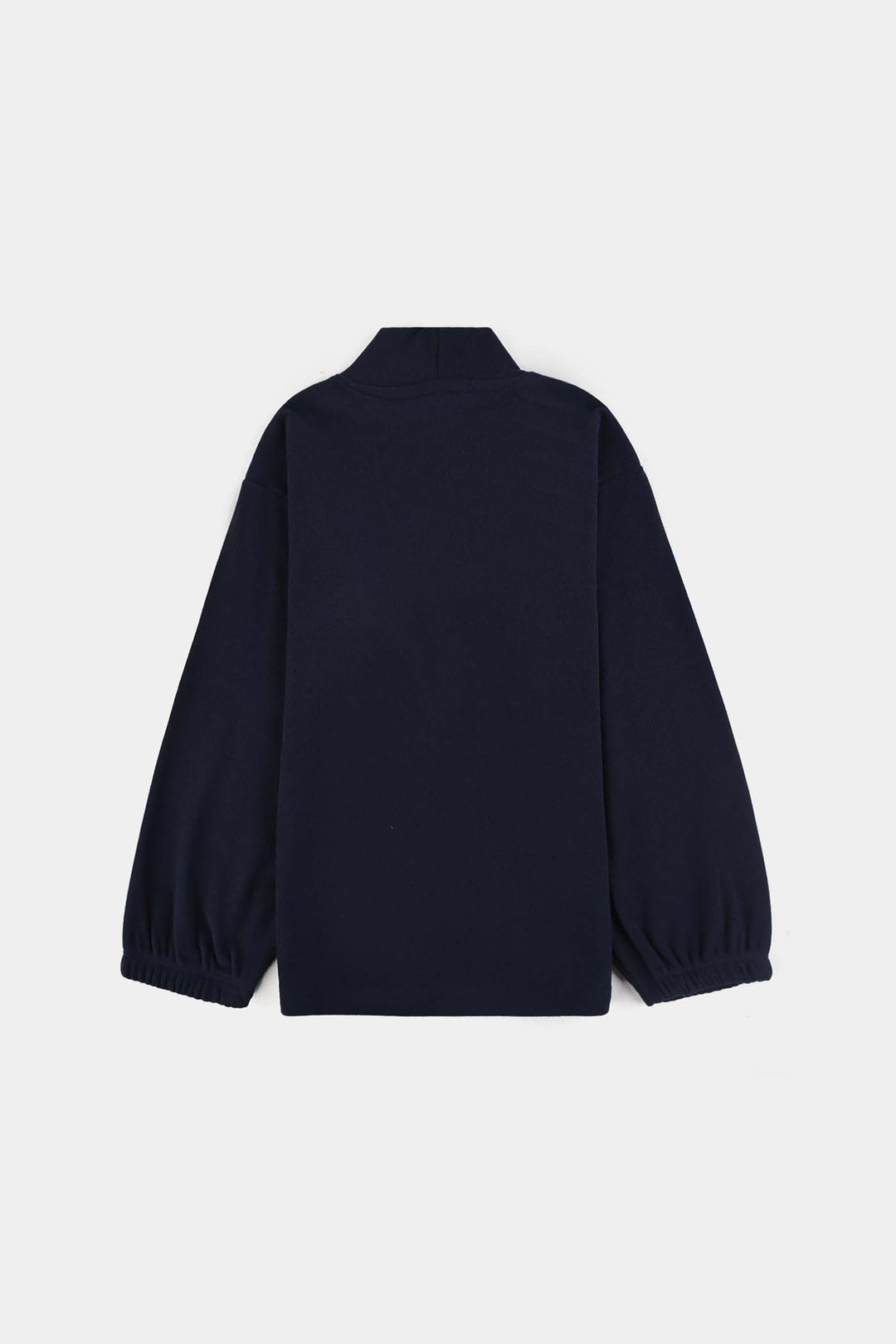 Girls Fleece Sweatshirt Blooming with Love-NAVY