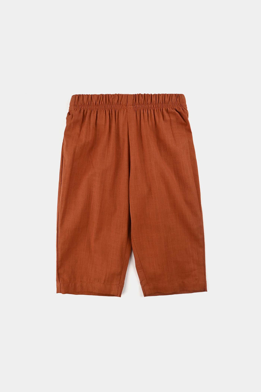 Infant Boys Cotton Slub 3Piece Suit (Bombay Brown)-Rust