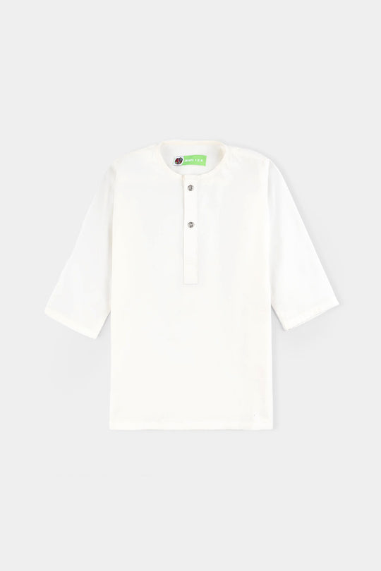 Infant Boys Cotton Poplin 3Piece Suit-White