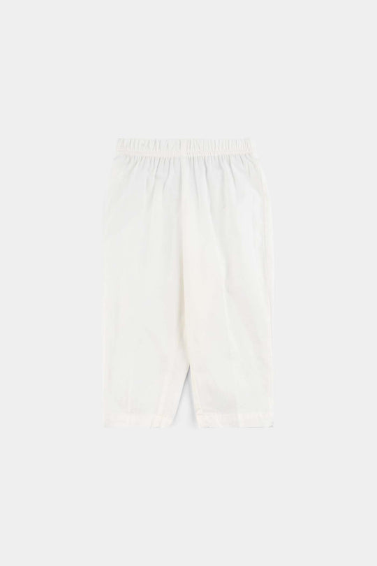 Infant Boys Cotton Poplin 3Piece Suit-White