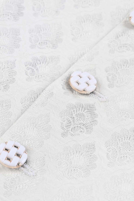 Boys Cotton Poplin 3Piece Suit-White