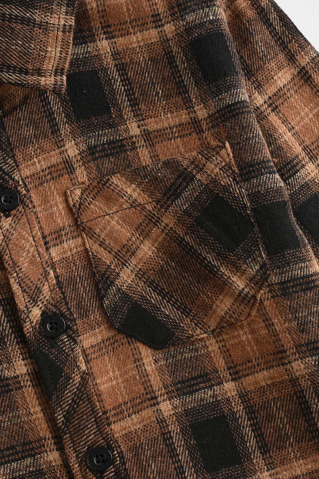 Boys Flannel Shirt (Checkmate)-Brown Check