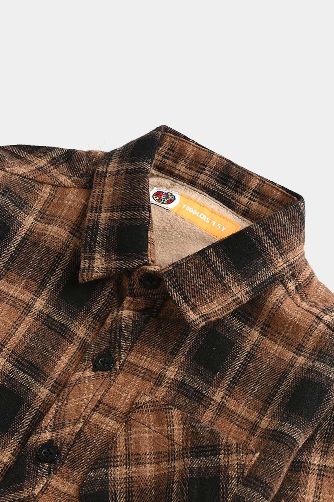 Boys Flannel Shirt (Checkmate)-Brown Check