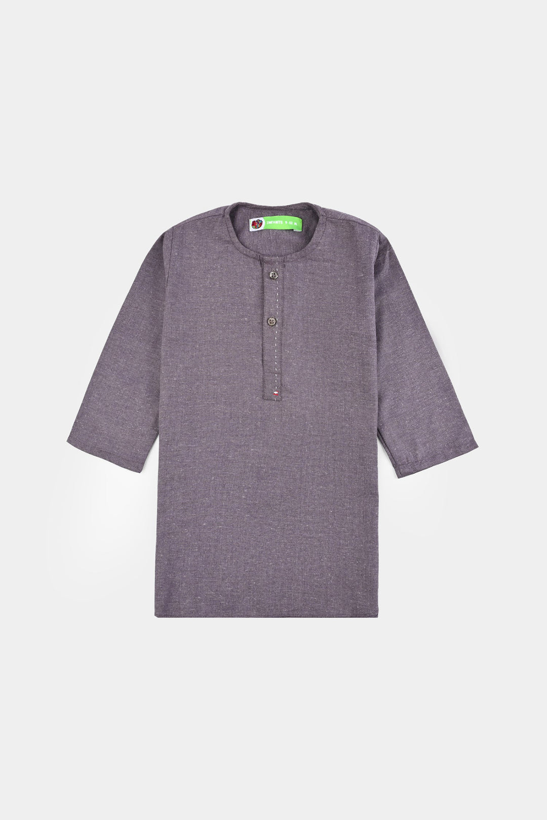 Infant Boys Poly Viscose Suit (Contrast Stitch)-GREY