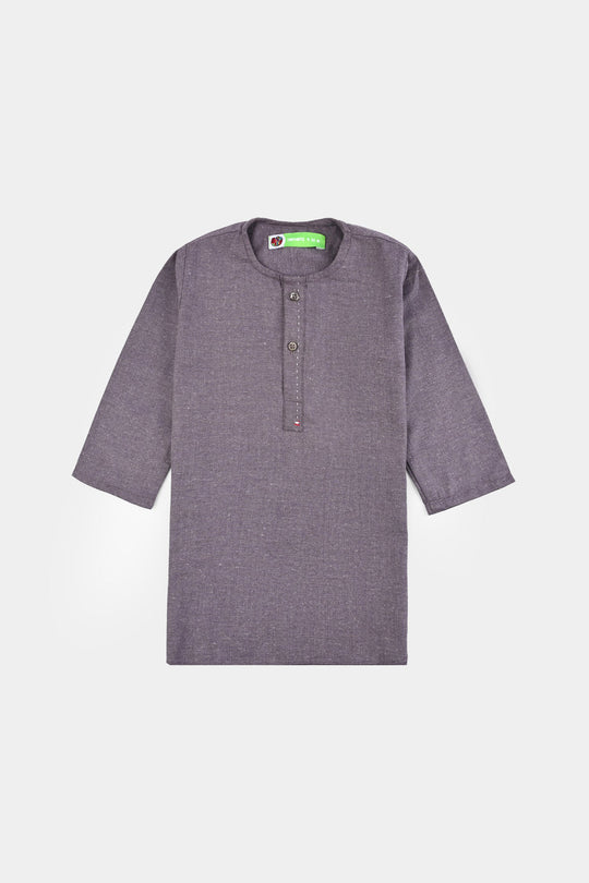 Infant Boys Poly Viscose Suit (Contrast Stitch)-GREY