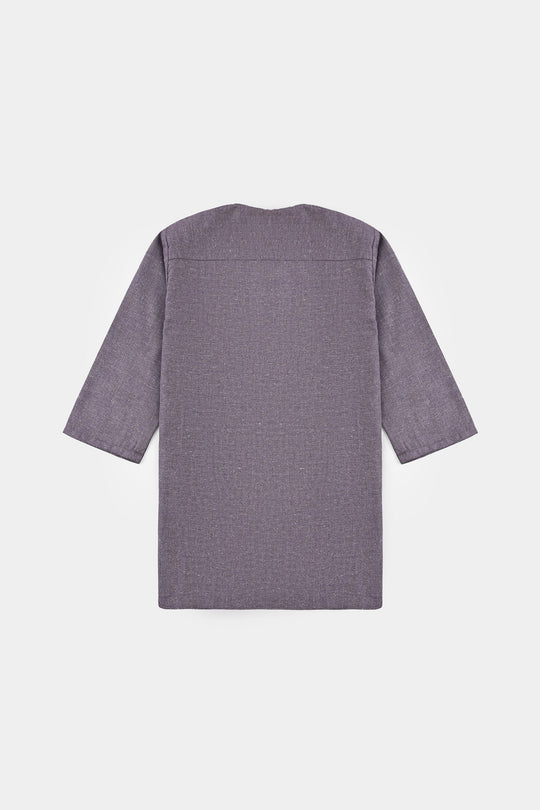 Infant Boys Poly Viscose Suit (Contrast Stitch)-GREY