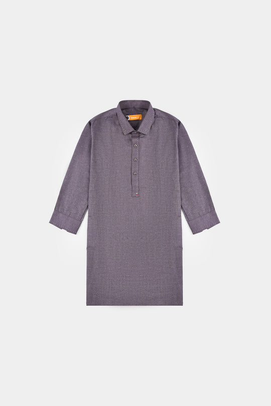 Boys Poly Viscose Suit (Contrast Stitch)-GREY