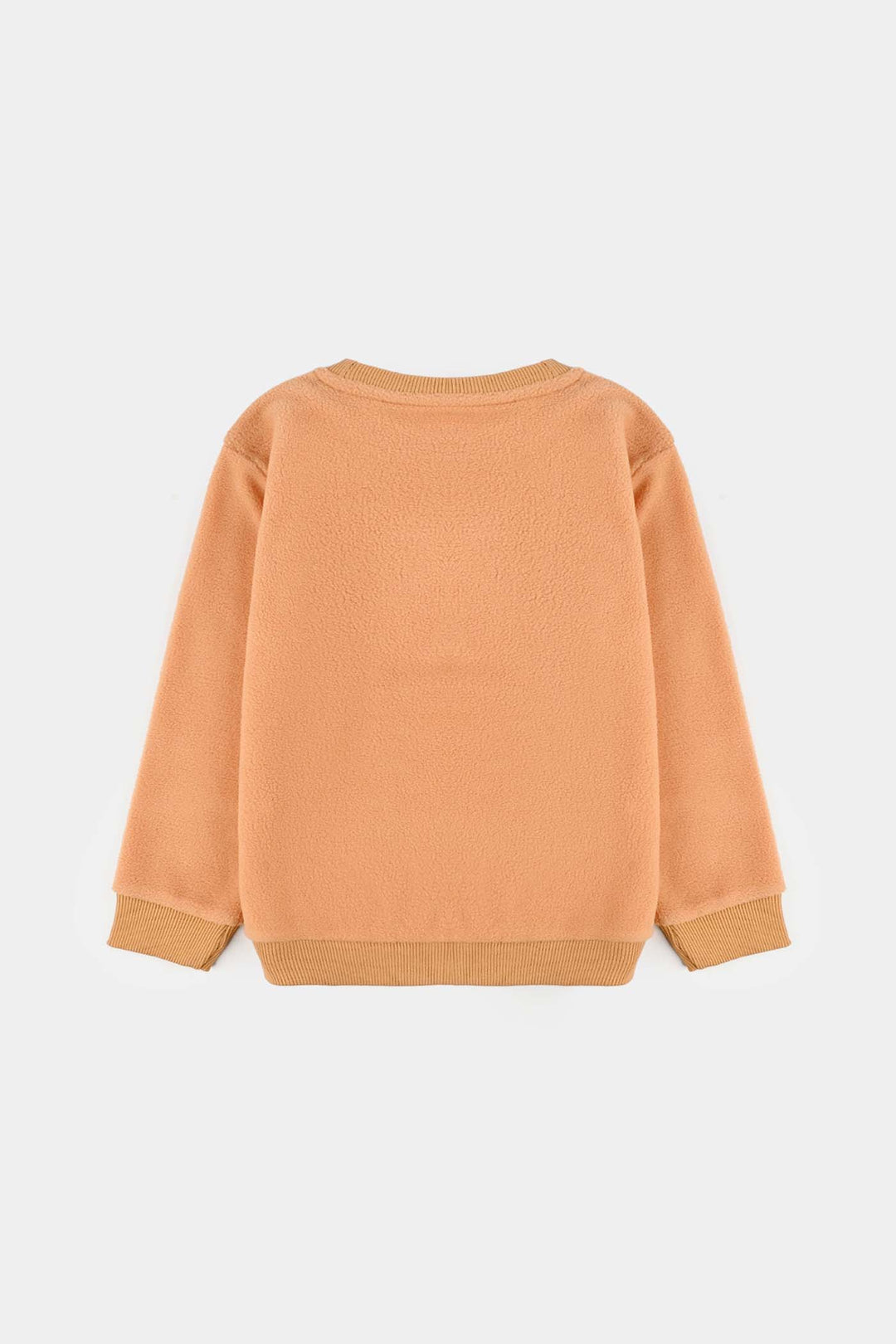 Girls Fleece Sweatshirt HAPPY PLACE-ORANGE