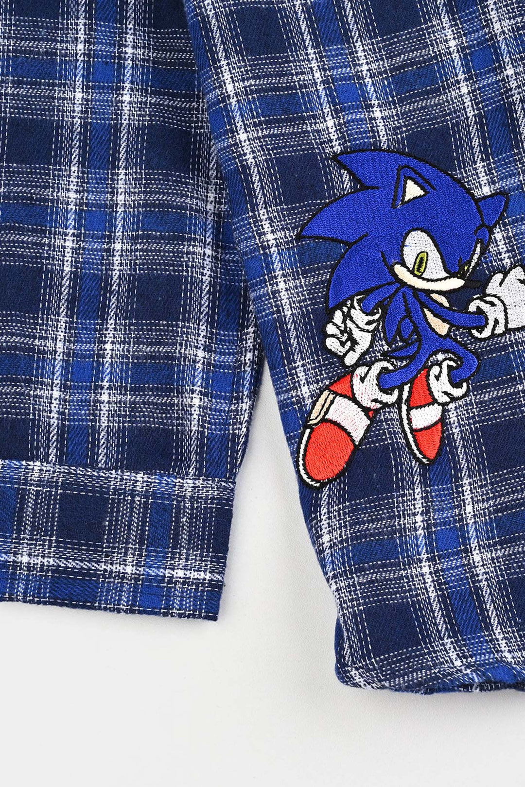 Boys Flannel Shirt (Outta Here)-Blue Check