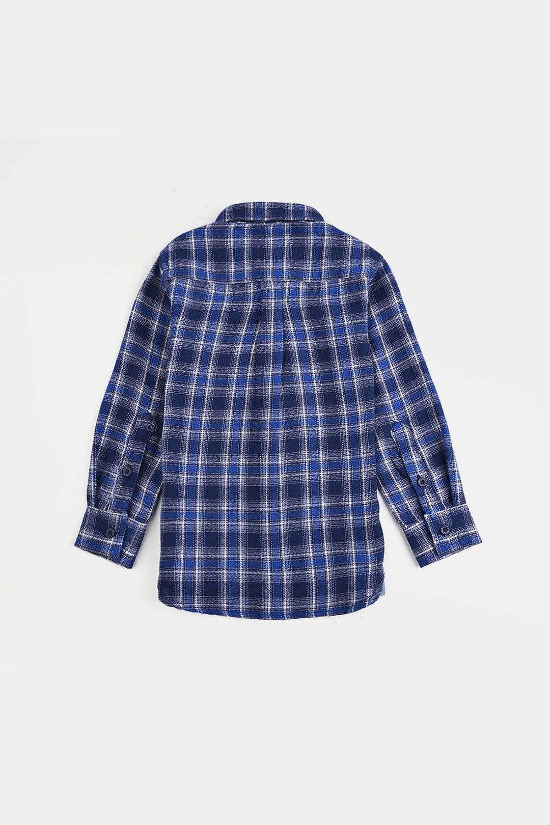 Boys Flannel Shirt (Outta Here)-Blue Check
