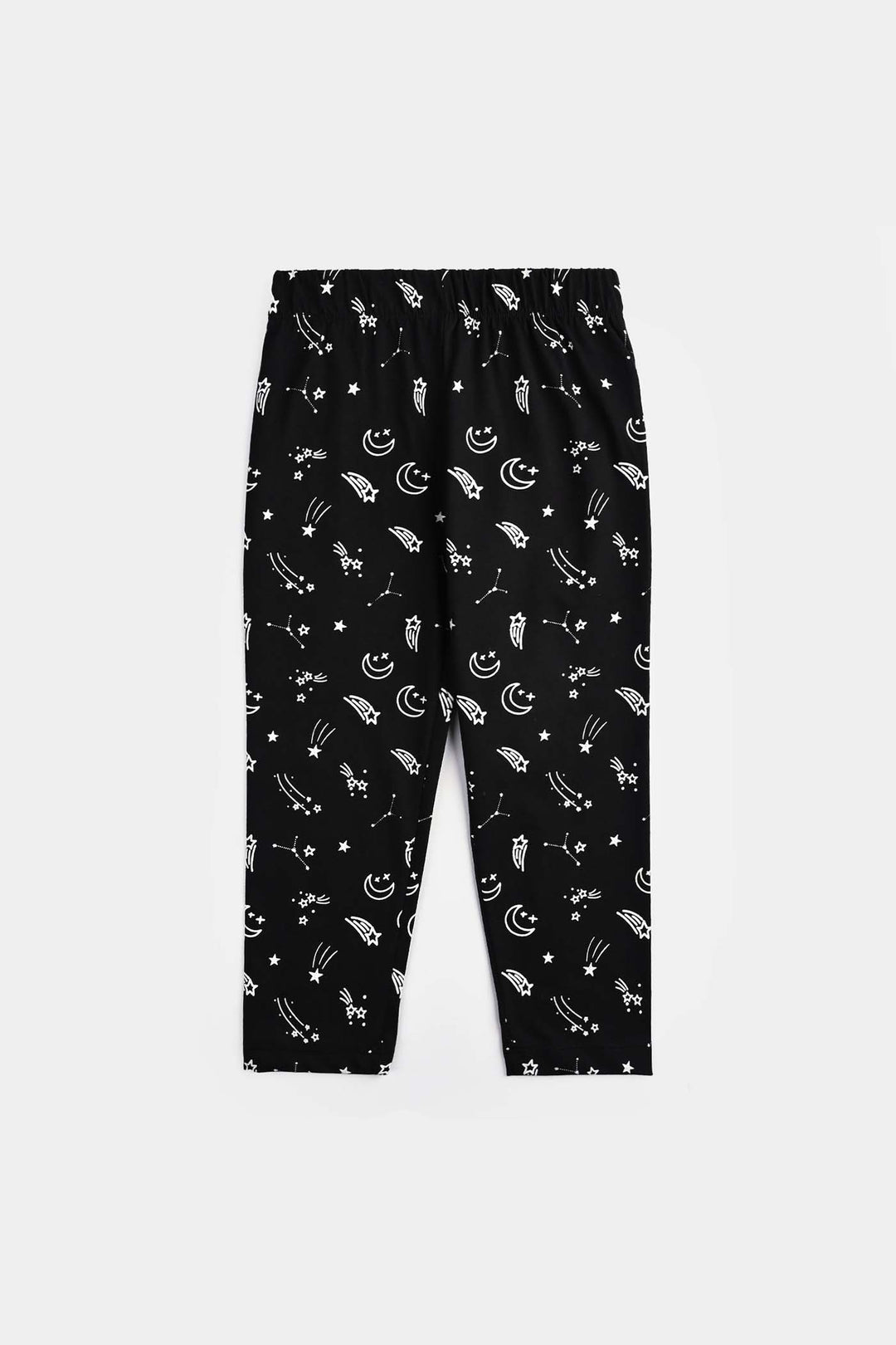 Boys Poly Cotton Jersey Night Suit STARS-BLACK