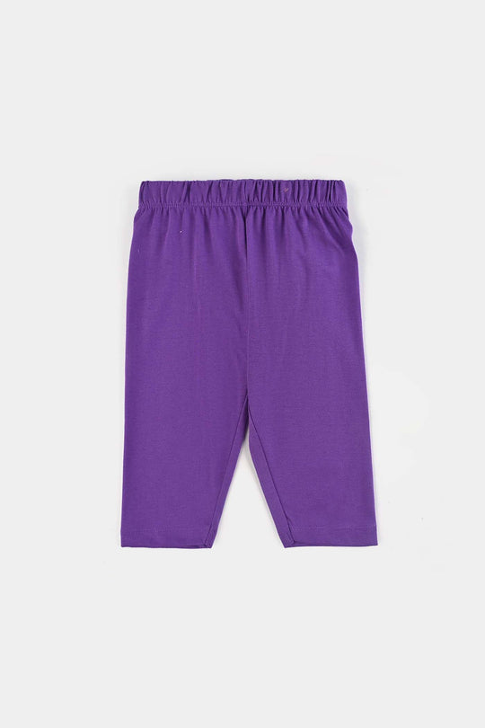 Infant Girls Poly Cotton Jersey Night Suit HAPPY DREAMS-Purple Heart