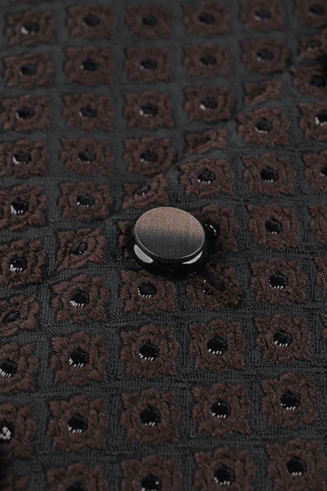 Infant Boys Poly Viscose 3 Piece Suit (Earth Tone)-BROWN