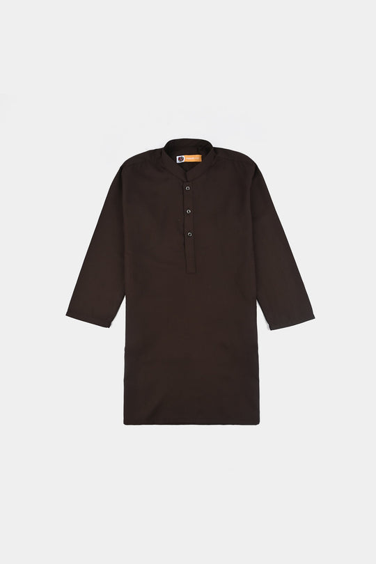 Boys Poly Viscose 3 Piece Suit (Earth Tone)-BROWN