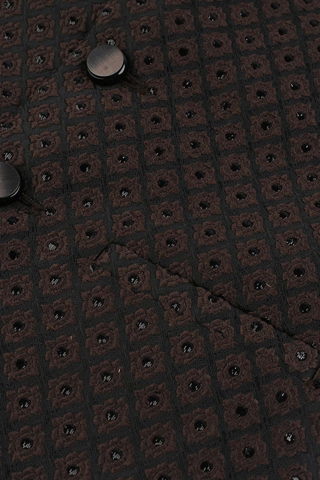 Boys Poly Viscose 3 Piece Suit (Earth Tone)-BROWN