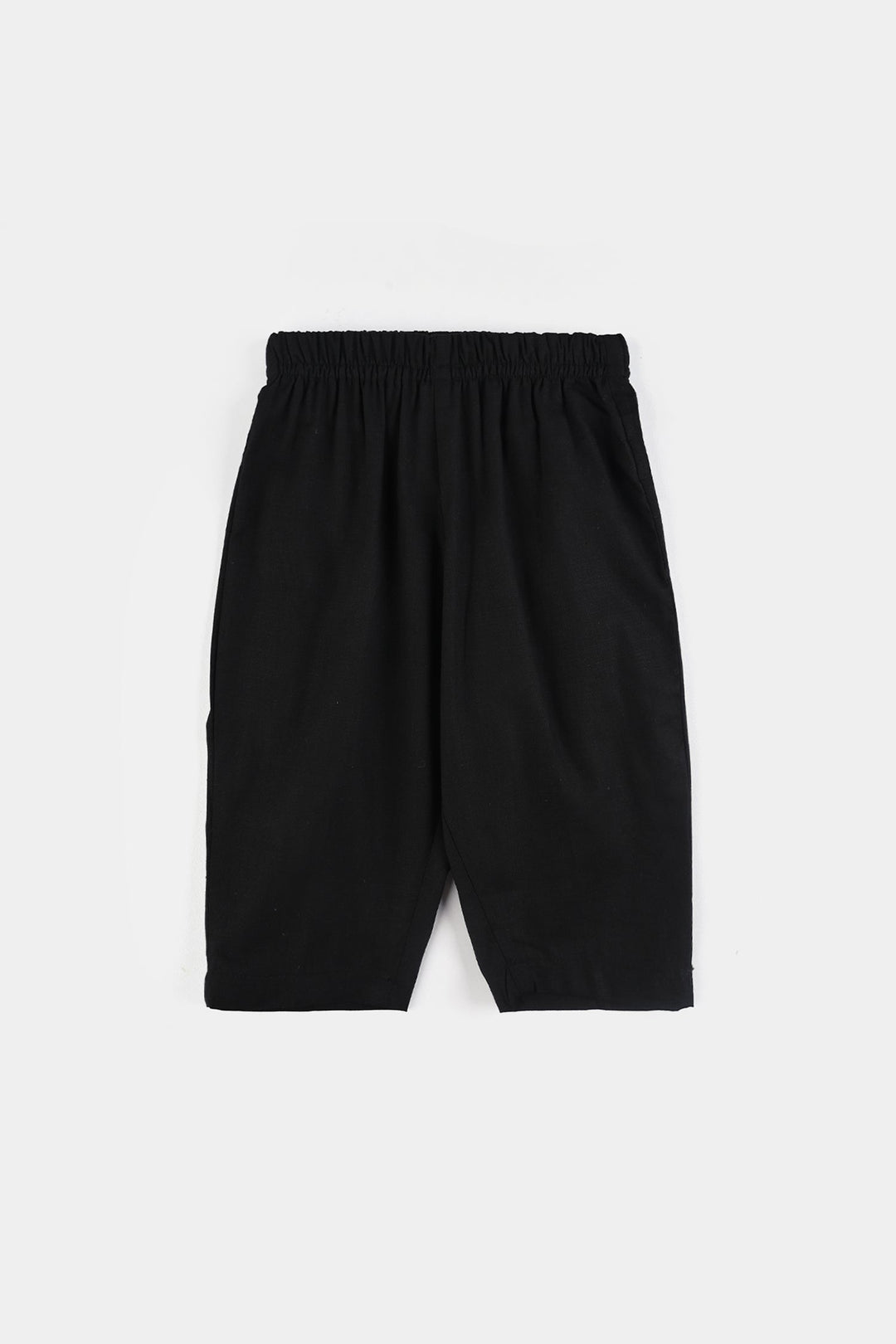 Infant Boys Cotton Slub 3 Piece suit (Black Beauty)-BLACK