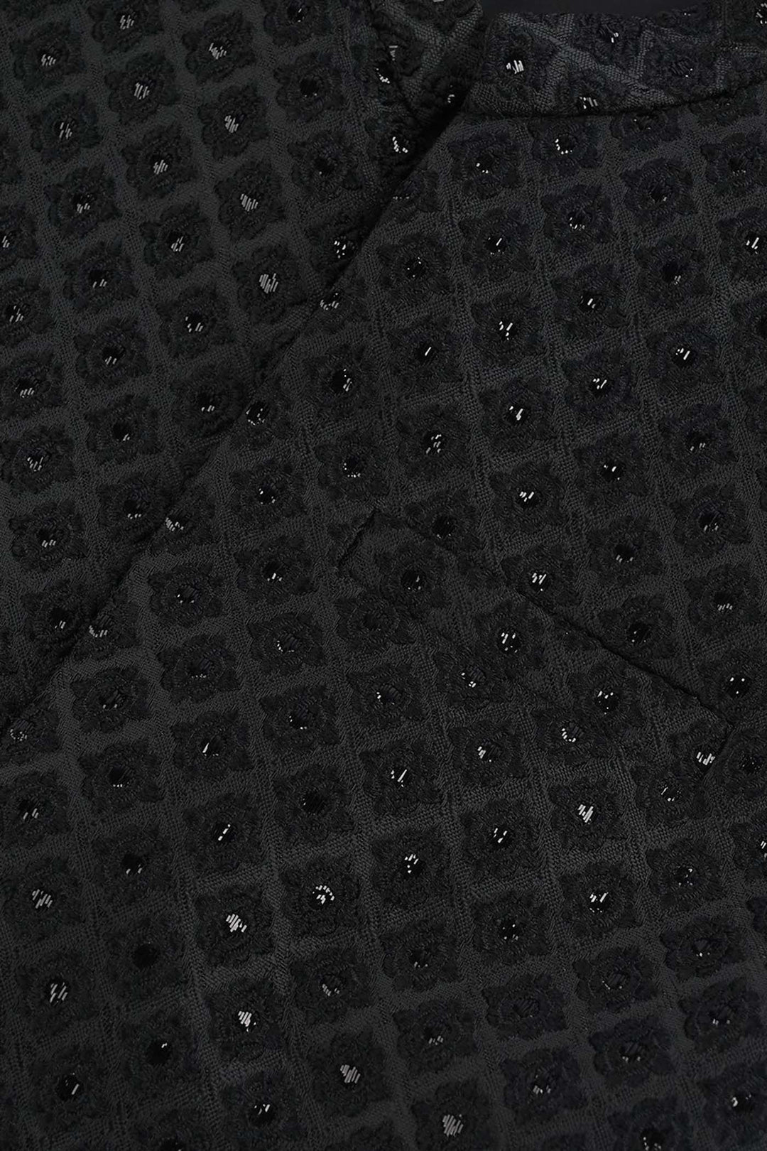 Boys Cotton Slub 3 Piece suit (Black Beauty)-BLACK