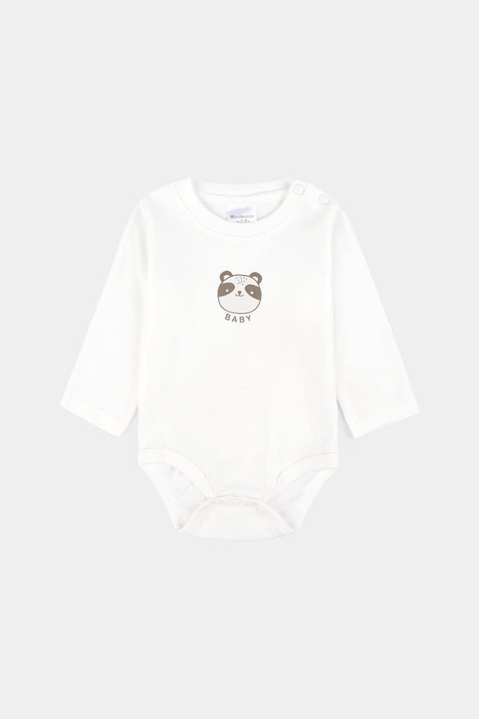 Infant Boys Cotton Interlock 3 PC Set-Brown/White/Yellow