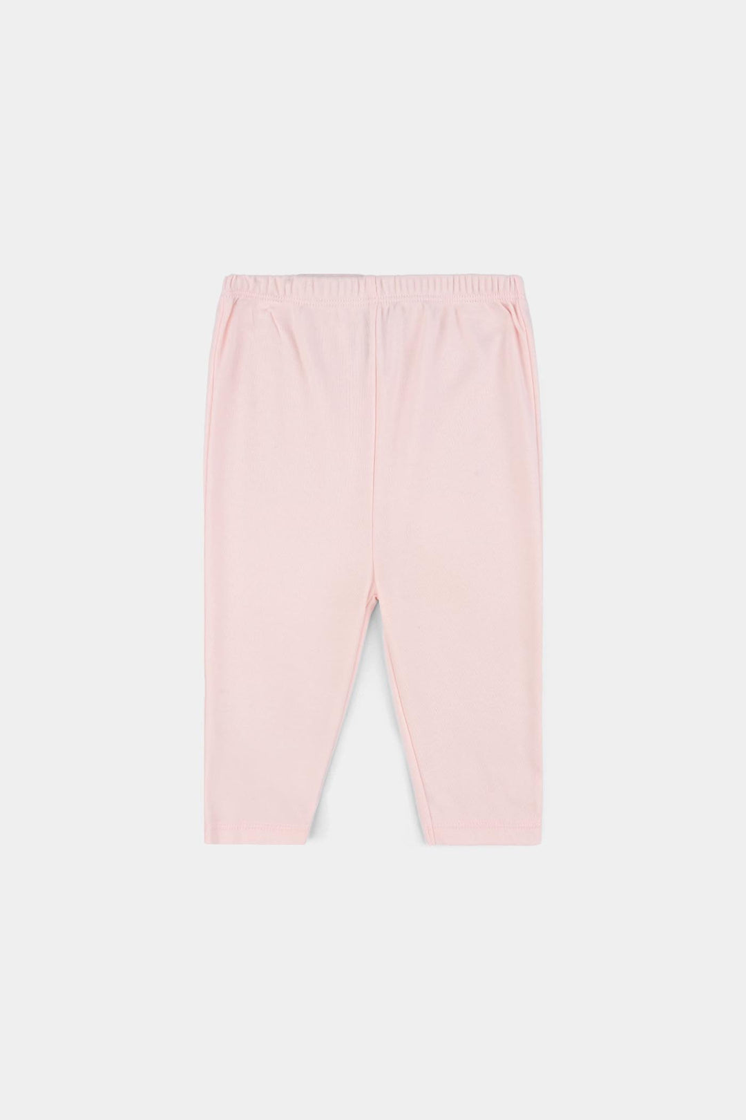 Infant Girls Cotton Interlock 3 PC Set-Grey/White/Pink