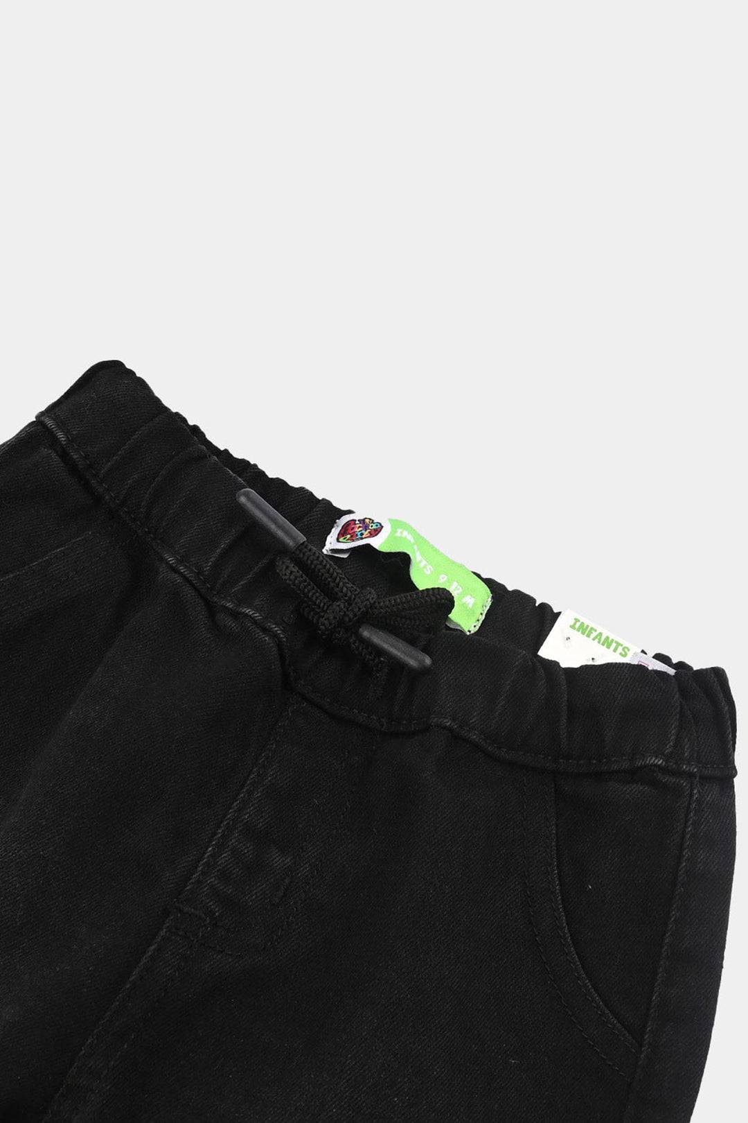 Infant Boys Denim Stretch Pant Kind Of Happiness Mood-BLACK