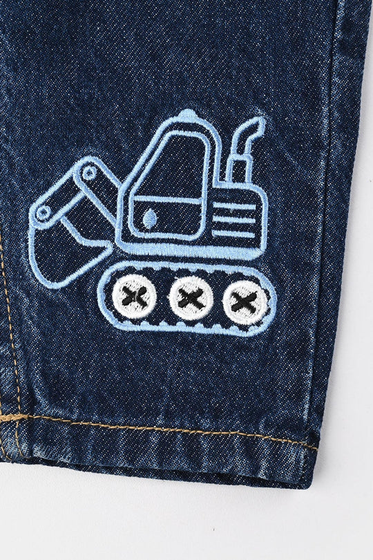 Infant Boys Denim Stretch Pant Lets Dig-DARK BLUE