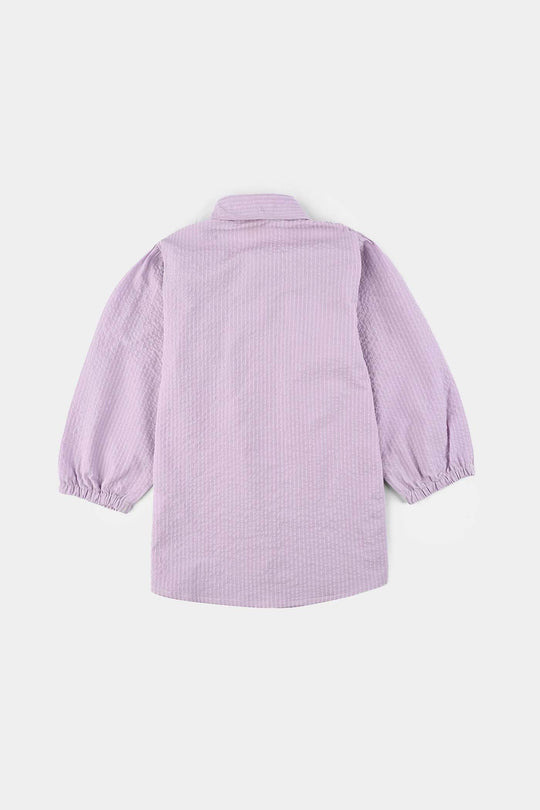 Girls Poly Jersey Top Lavender Love-Purple