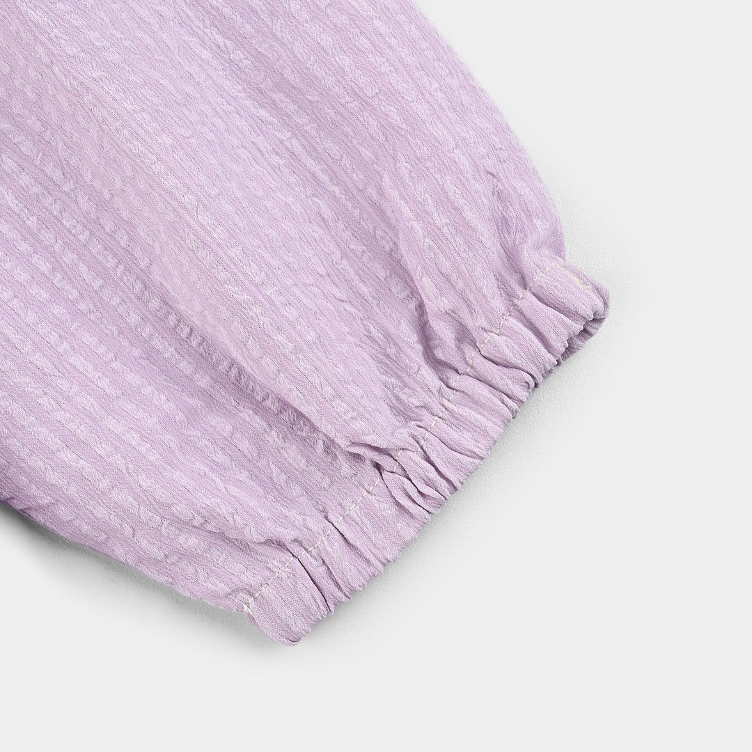 Girls Poly Jersey Top Lavender Love-Purple