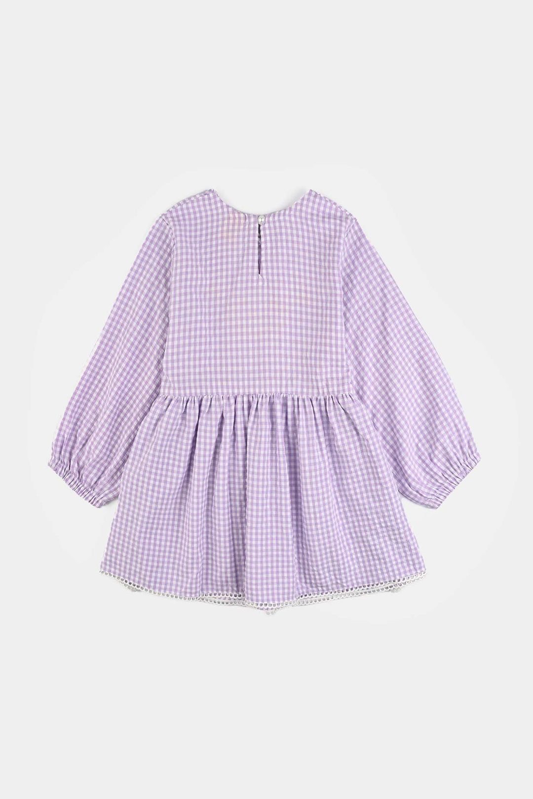 Girls Poly Jersey Emb Top - Purple