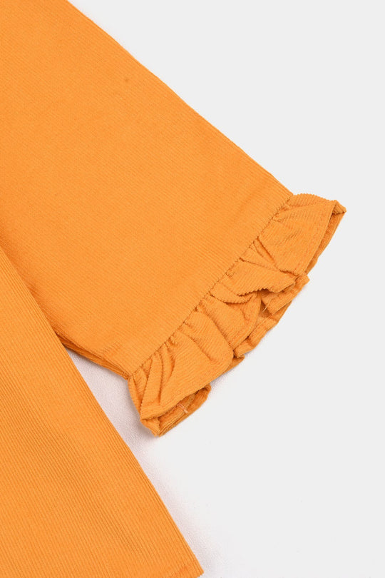 Girls Poly Jersey Casual Top - Yellow