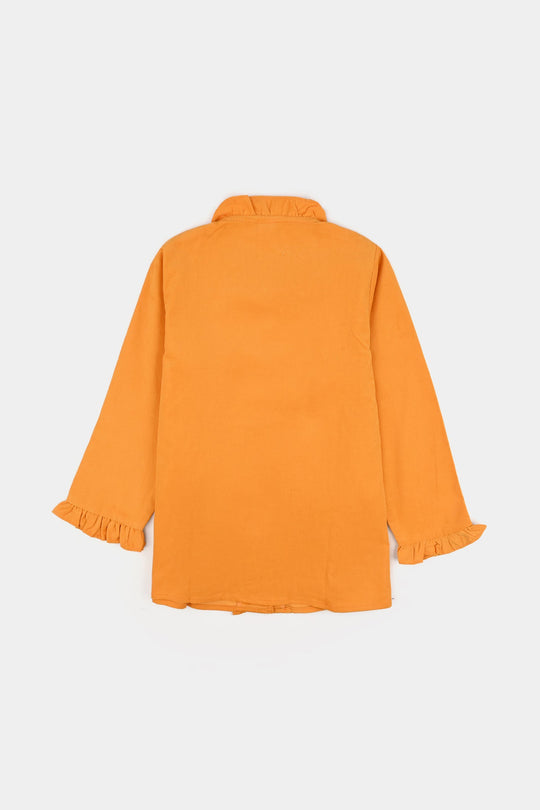 Girls Poly Jersey Casual Top - Yellow