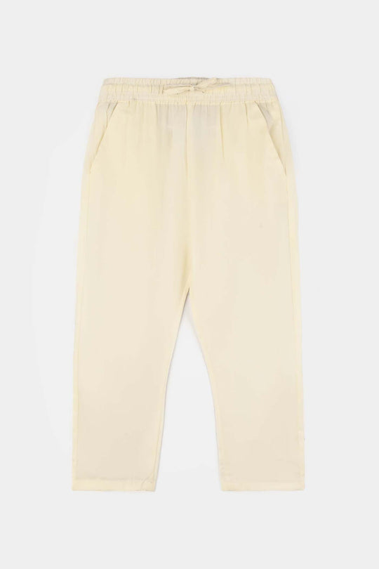 Boys Poly Viscose Pajama - Off White