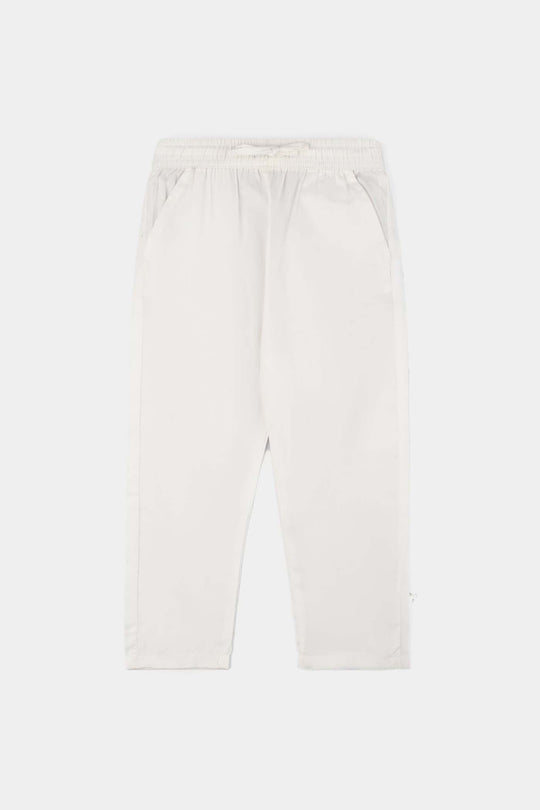 Boys Poly Viscose Pajama - White