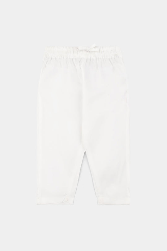 Infant Boys Poly Viscose Pajama-White