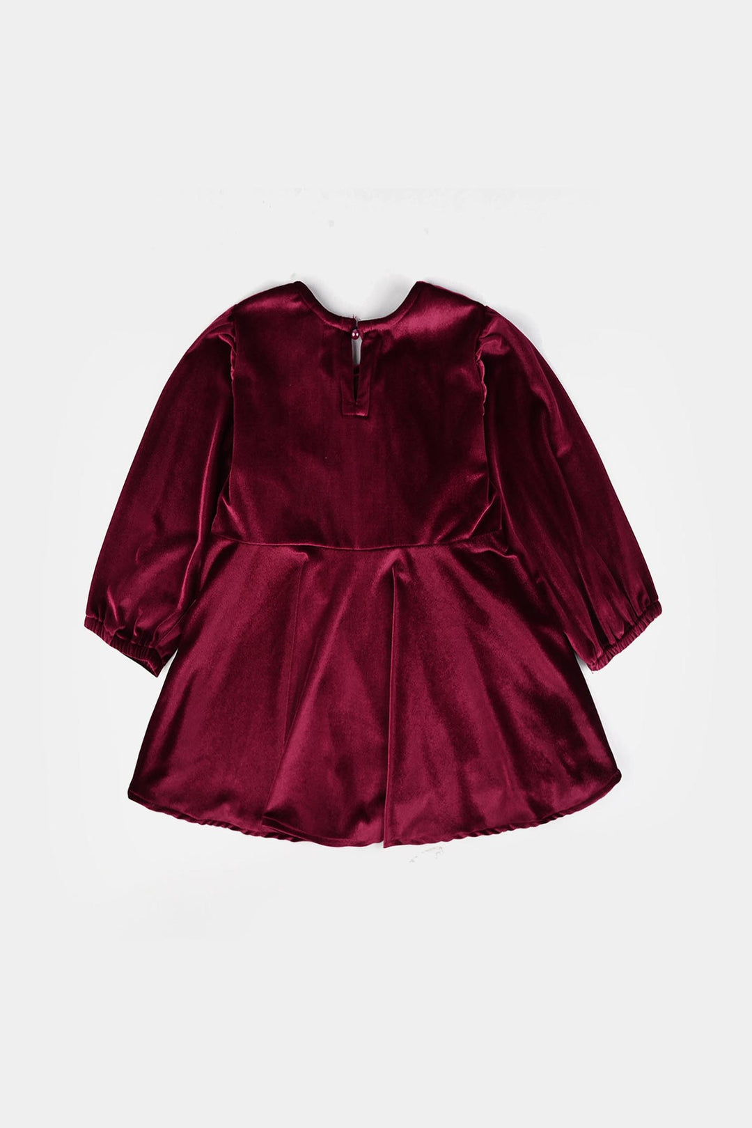 Girls Velvet Co-Set Maroon Love-MAROON