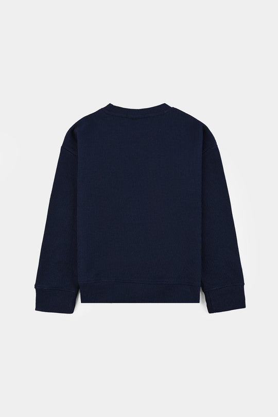 Boys Thermal Sweatshirt Champ-NAVY