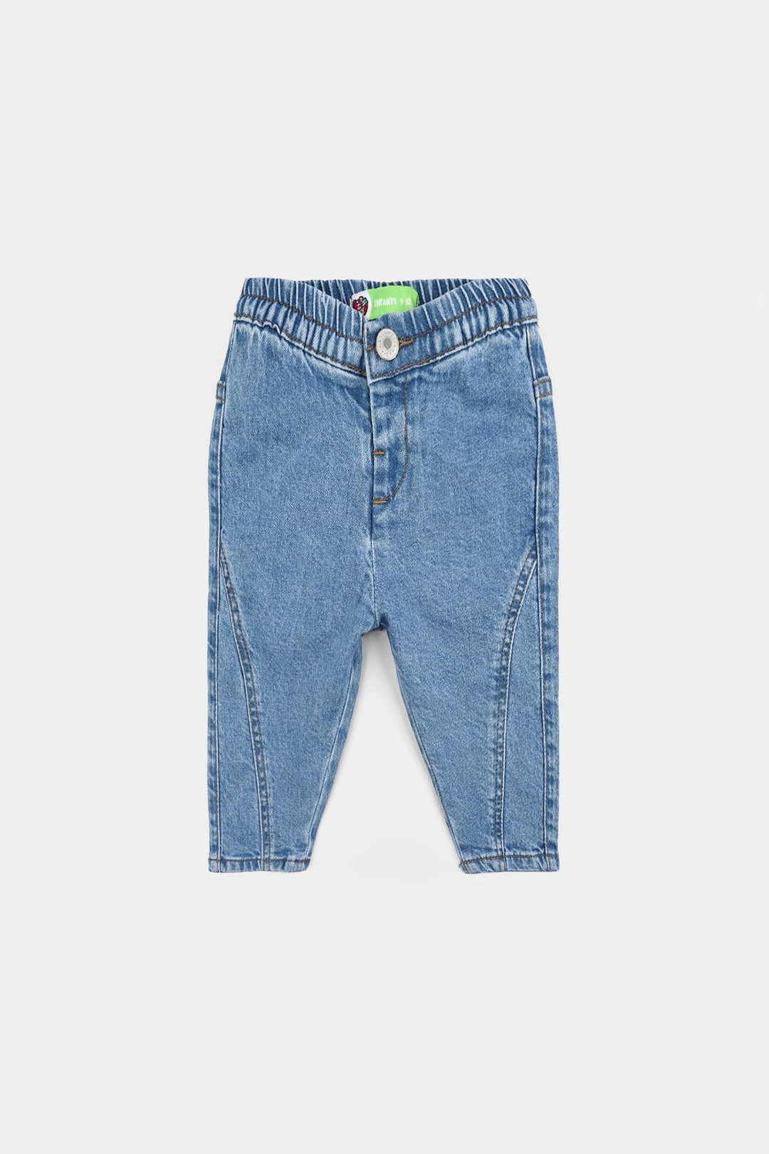 Infant Boys Denim Stretch Pant Cut & Sew-LT.Blue