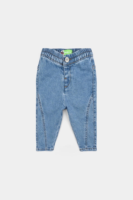Infant Boys Denim Stretch Pant Cut & Sew-LT.Blue