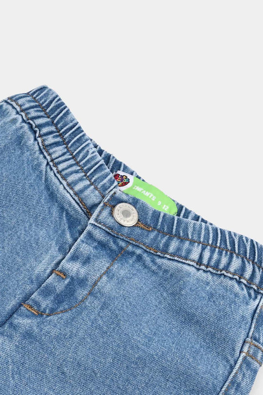 Infant Boys Denim Stretch Pant Cut & Sew-LT.Blue