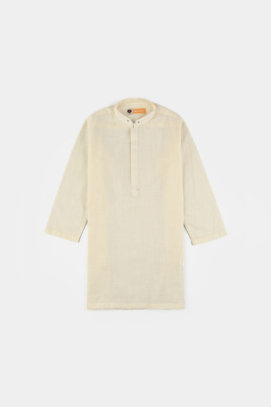 Boys Cotton Slub 3Piece Suit (Blended)-Off.White